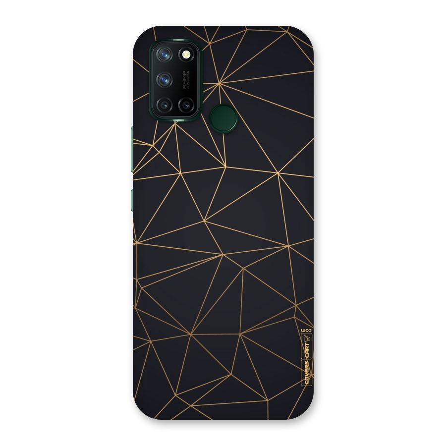 Black Golden Lines Back Case for Realme 7i