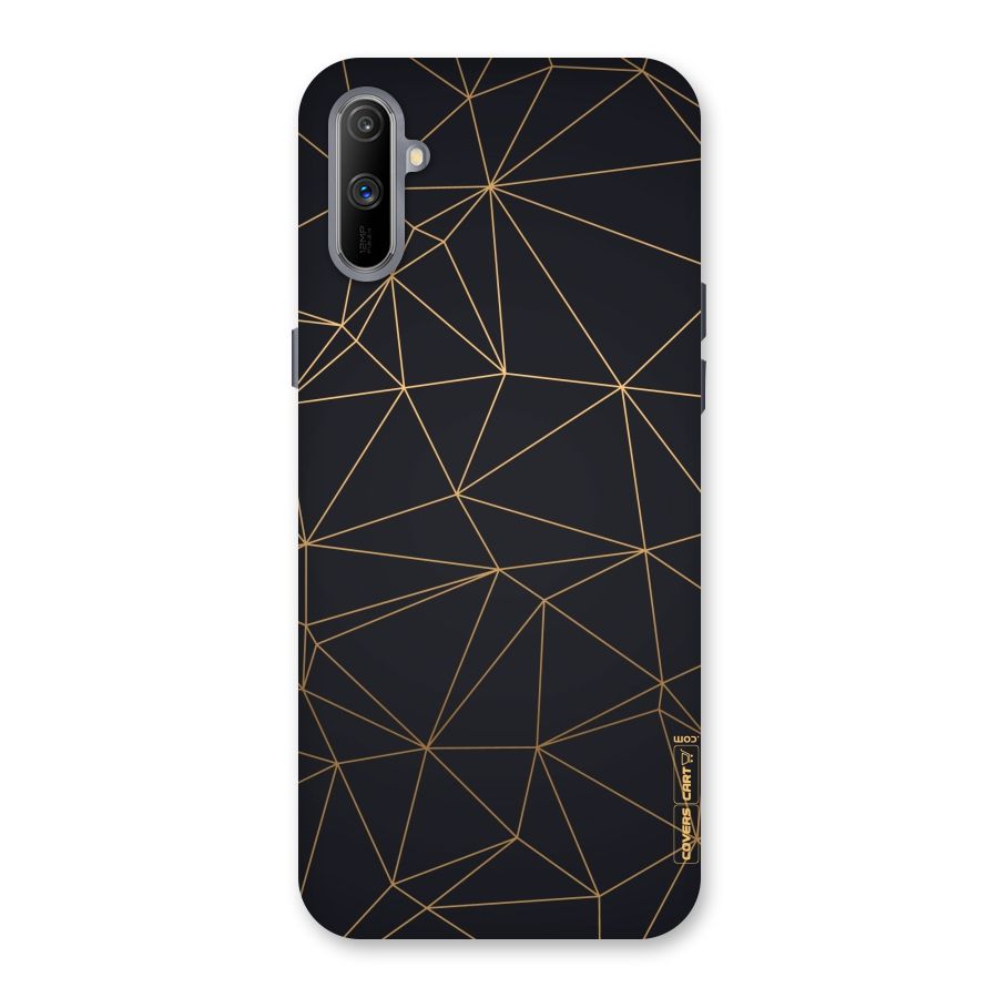 Black Golden Lines Back Case for Realme C3