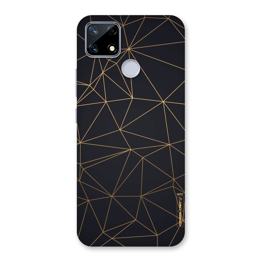Black Golden Lines Back Case for Realme Narzo 20
