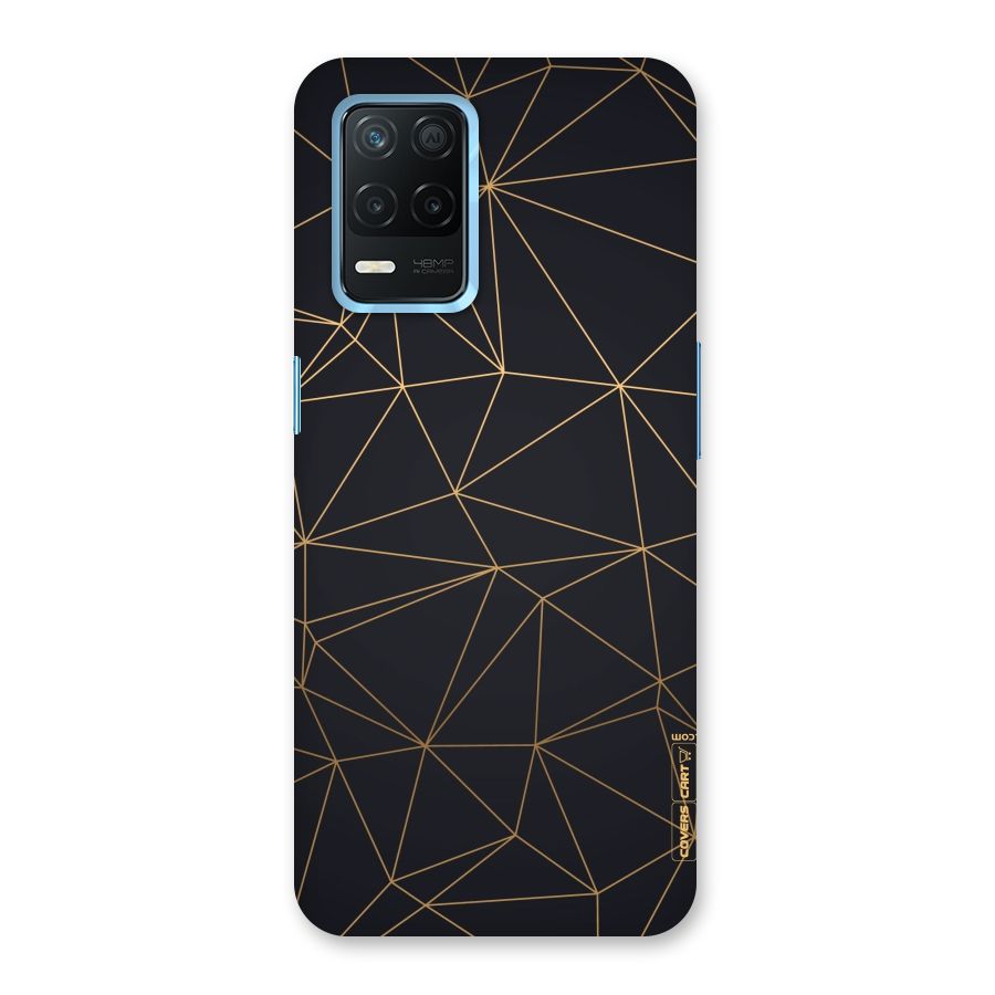 Black Golden Lines Back Case for Realme Narzo 30 5G