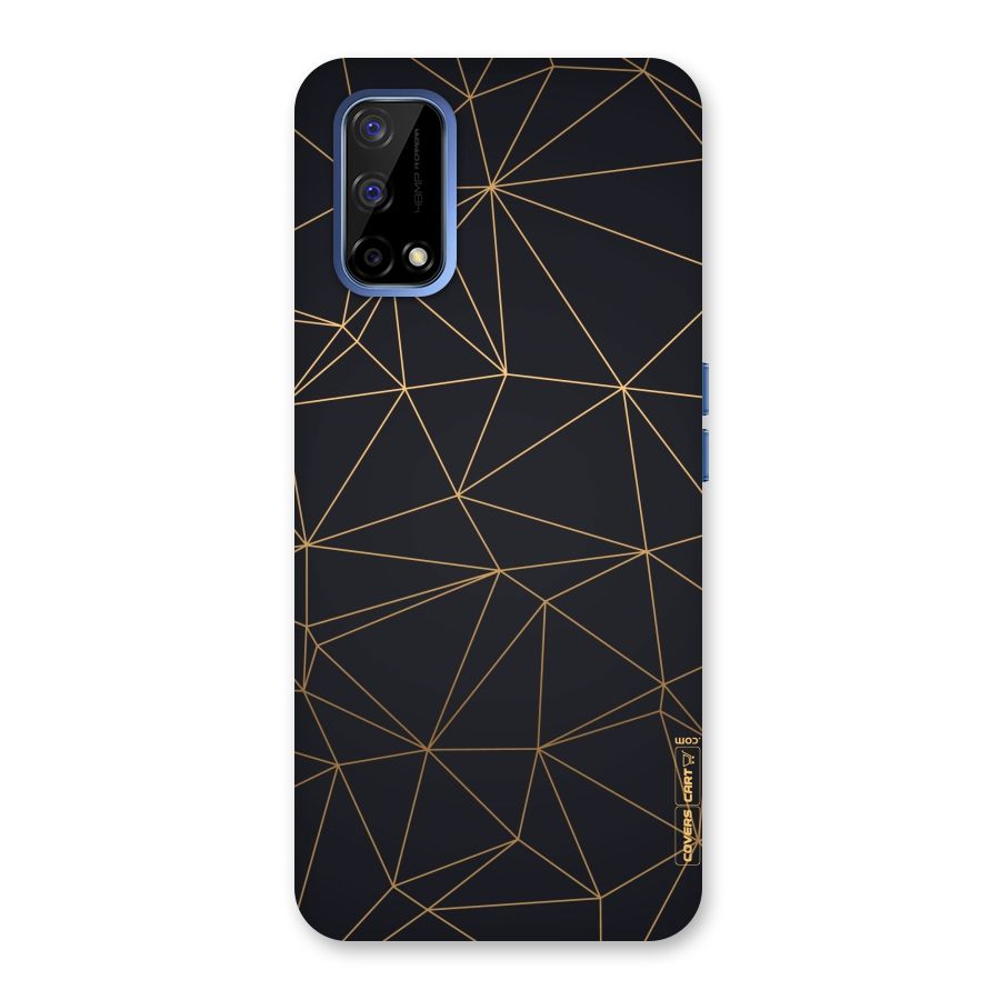 Black Golden Lines Back Case for Realme Narzo 30 Pro