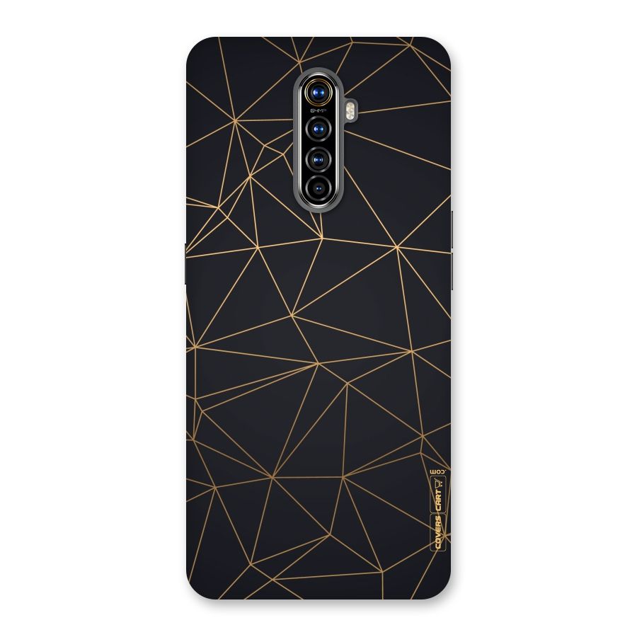 Black Golden Lines Back Case for Realme X2 Pro