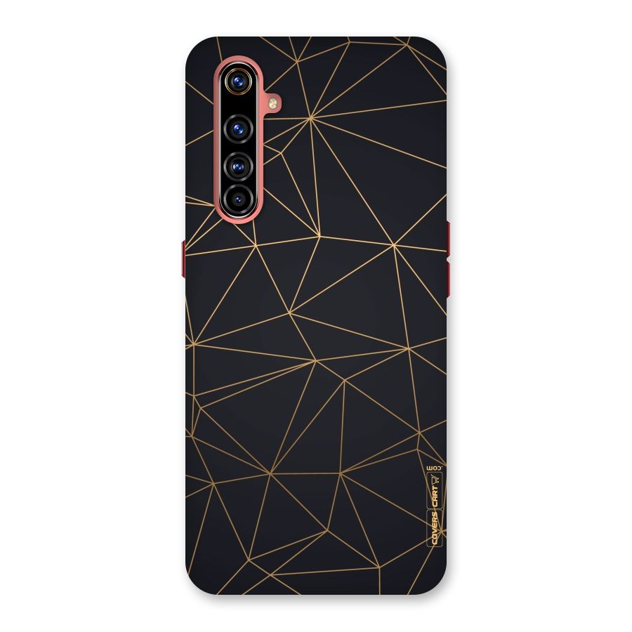 Black Golden Lines Back Case for Realme X50 Pro