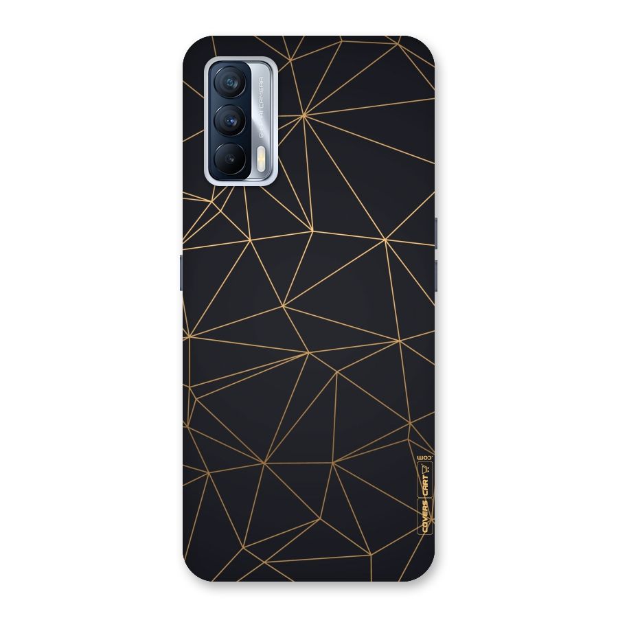 Black Golden Lines Back Case for Realme X7