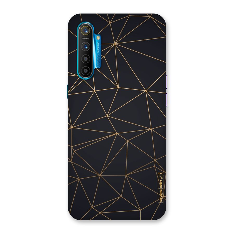 Black Golden Lines Back Case for Realme XT