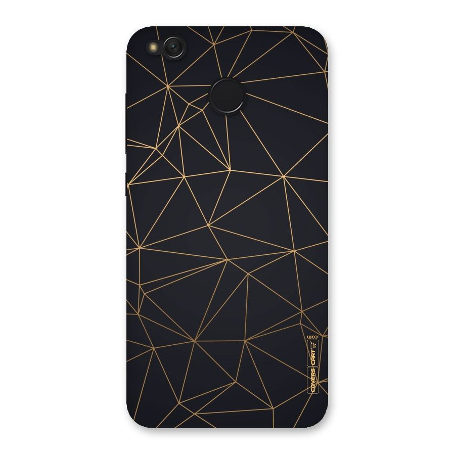 Black Golden Lines Back Case for Redmi 4