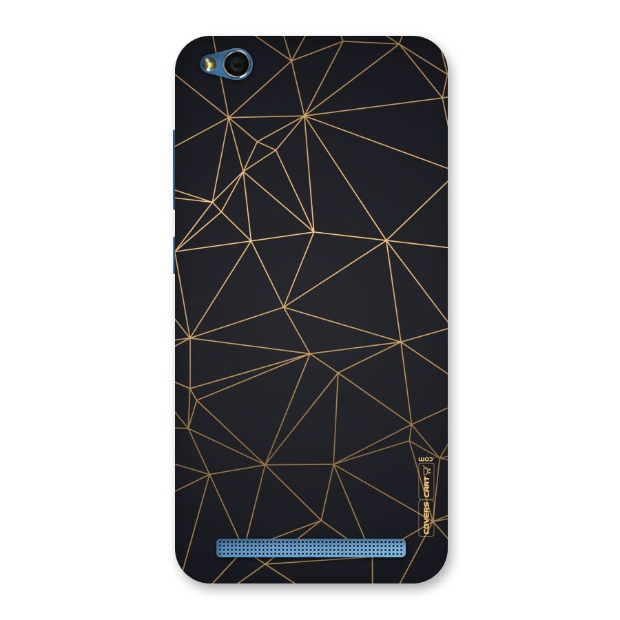 Black Golden Lines Back Case for Redmi 5A