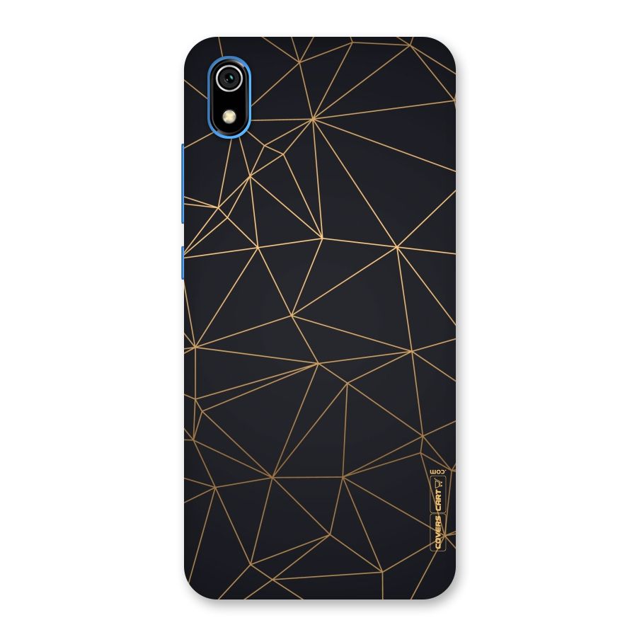Black Golden Lines Back Case for Redmi 7A