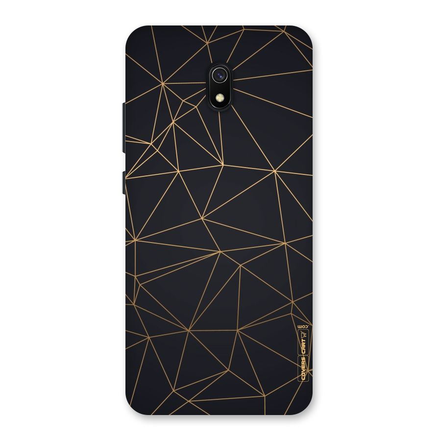 Black Golden Lines Back Case for Redmi 8A