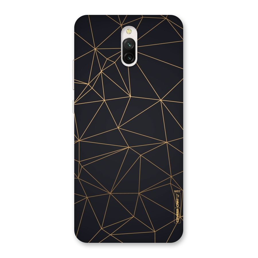 Black Golden Lines Back Case for Redmi 8A Dual