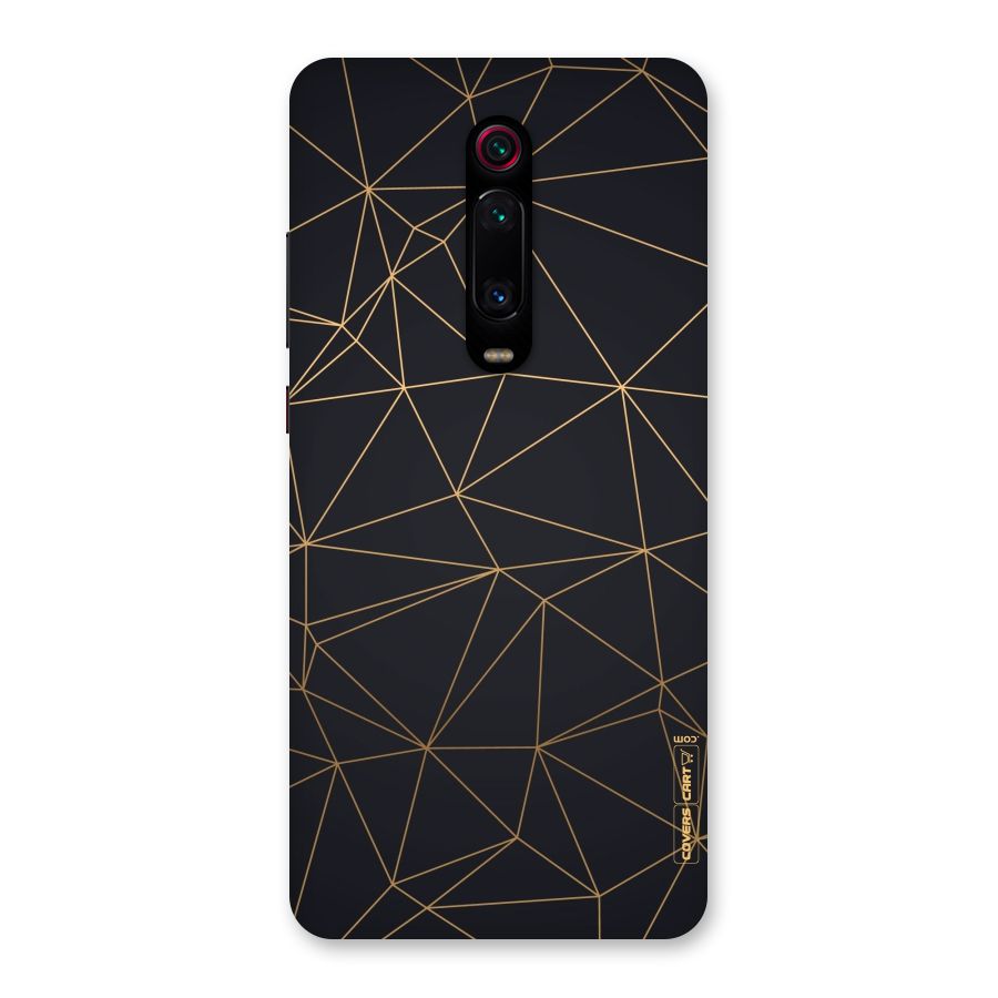 Black Golden Lines Back Case for Redmi K20