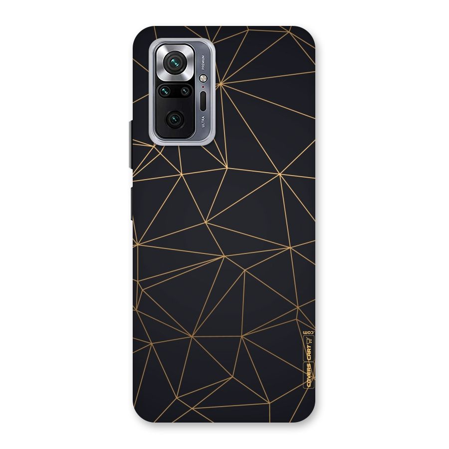 Black Golden Lines Back Case for Redmi Note 10 Pro Max