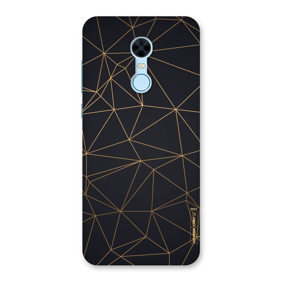 Black Golden Lines Back Case for Redmi Note 5