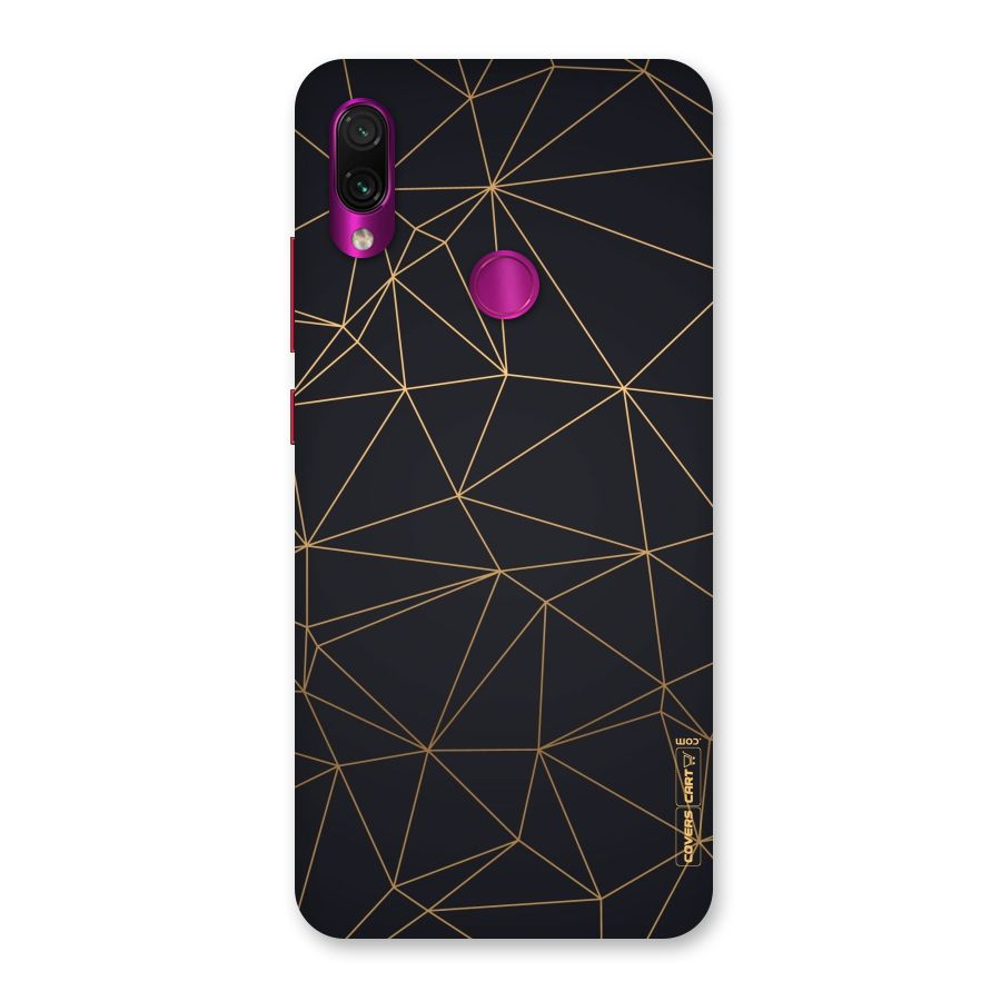 Black Golden Lines Back Case for Redmi Note 7 Pro