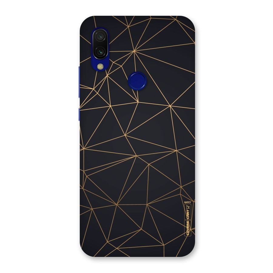 Black Golden Lines Back Case for Redmi Y3