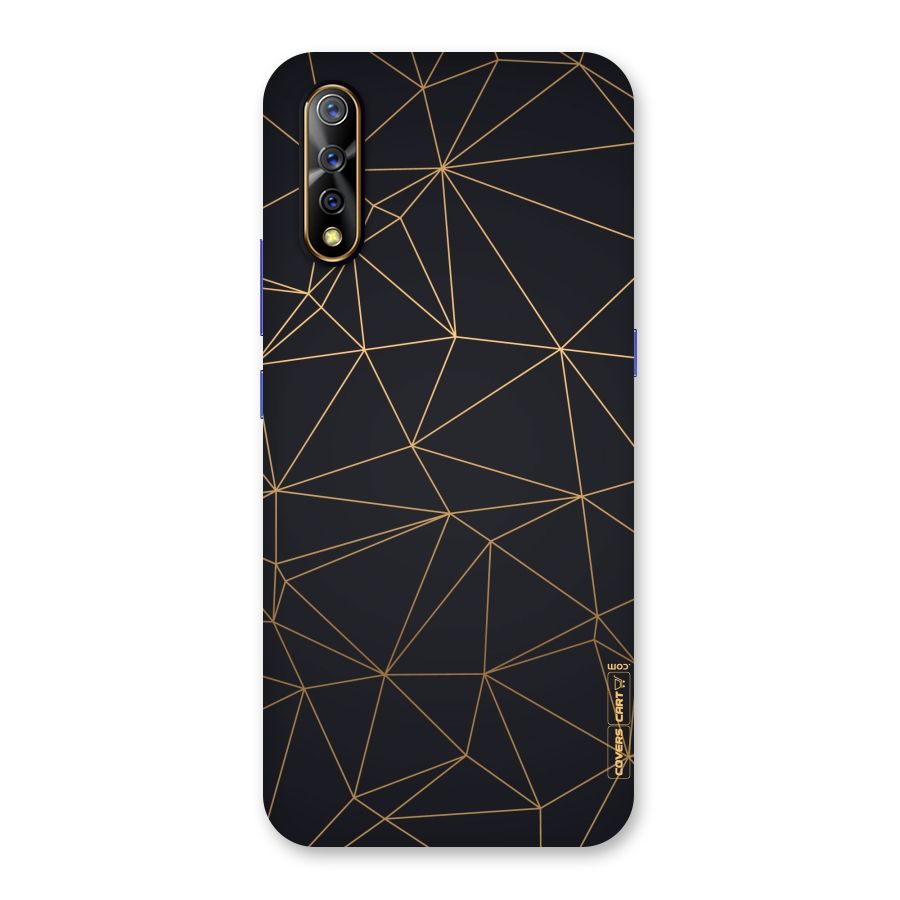 Black Golden Lines Back Case for Vivo S1