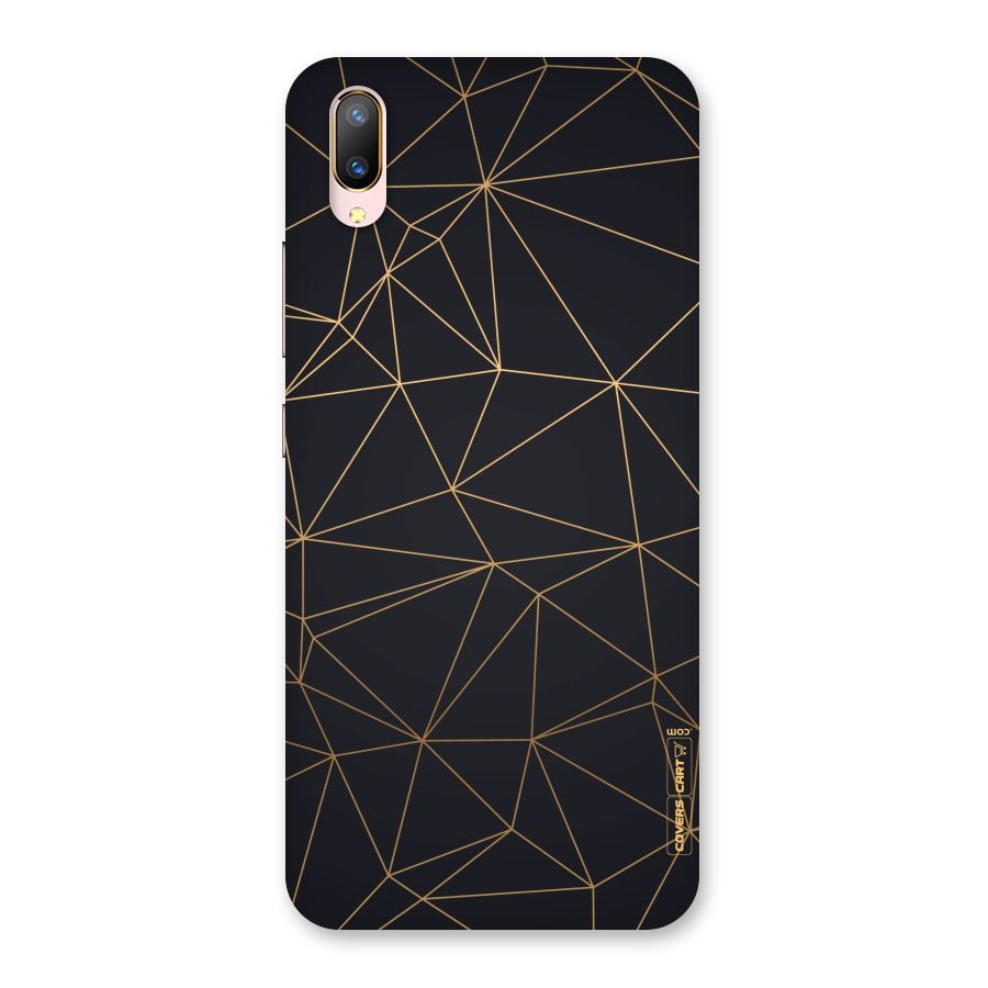 Black Golden Lines Back Case for Vivo V11 Pro