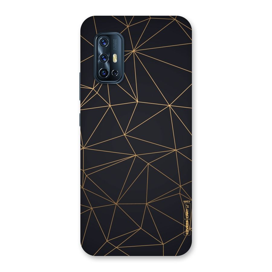 Black Golden Lines Back Case for Vivo V17
