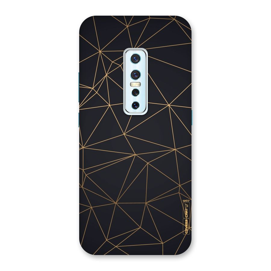 Black Golden Lines Back Case for Vivo V17 Pro