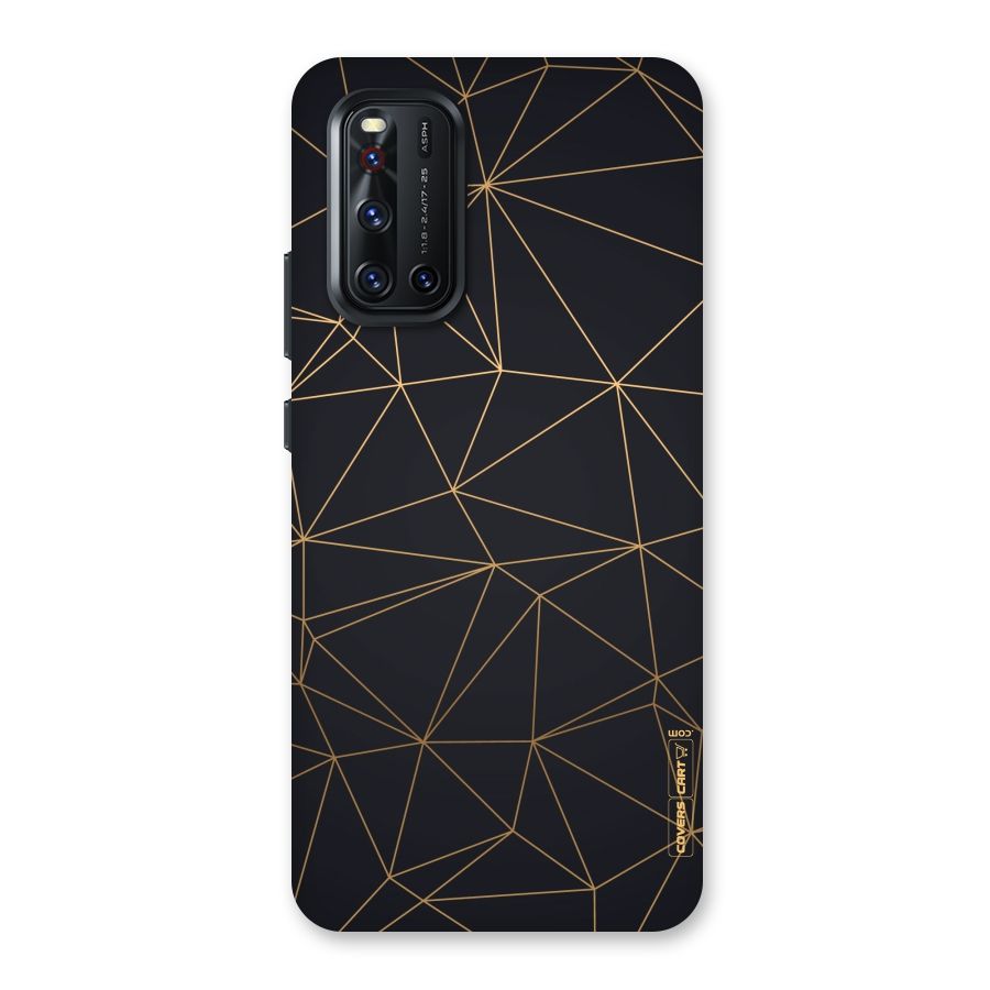 Black Golden Lines Back Case for Vivo V19