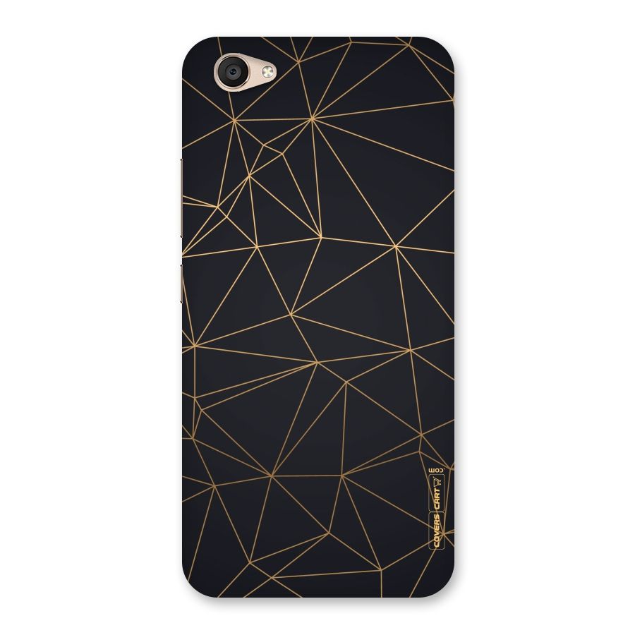Black Golden Lines Back Case for Vivo V5 Plus