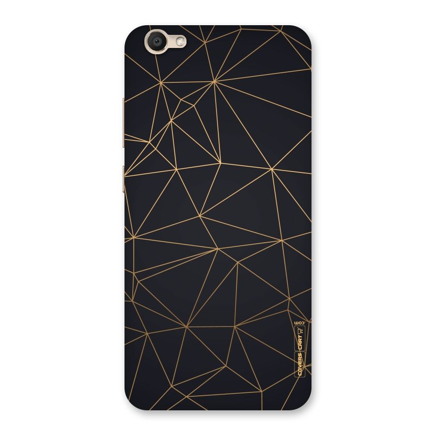Black Golden Lines Back Case for Vivo V5s