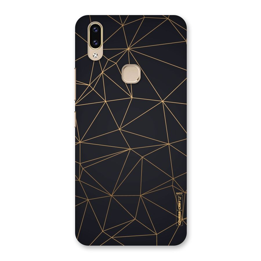Black Golden Lines Back Case for Vivo V9 Youth