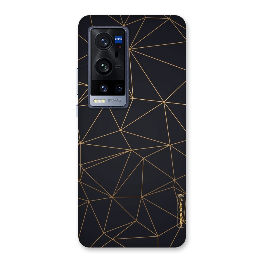 Black Golden Lines Back Case for Vivo X60 Pro Plus
