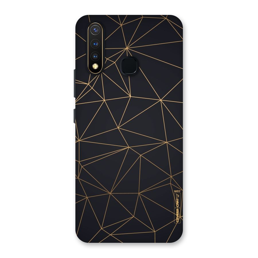 Black Golden Lines Back Case for Vivo Y19