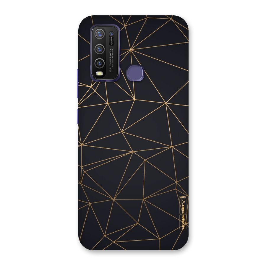 Black Golden Lines Back Case for Vivo Y30