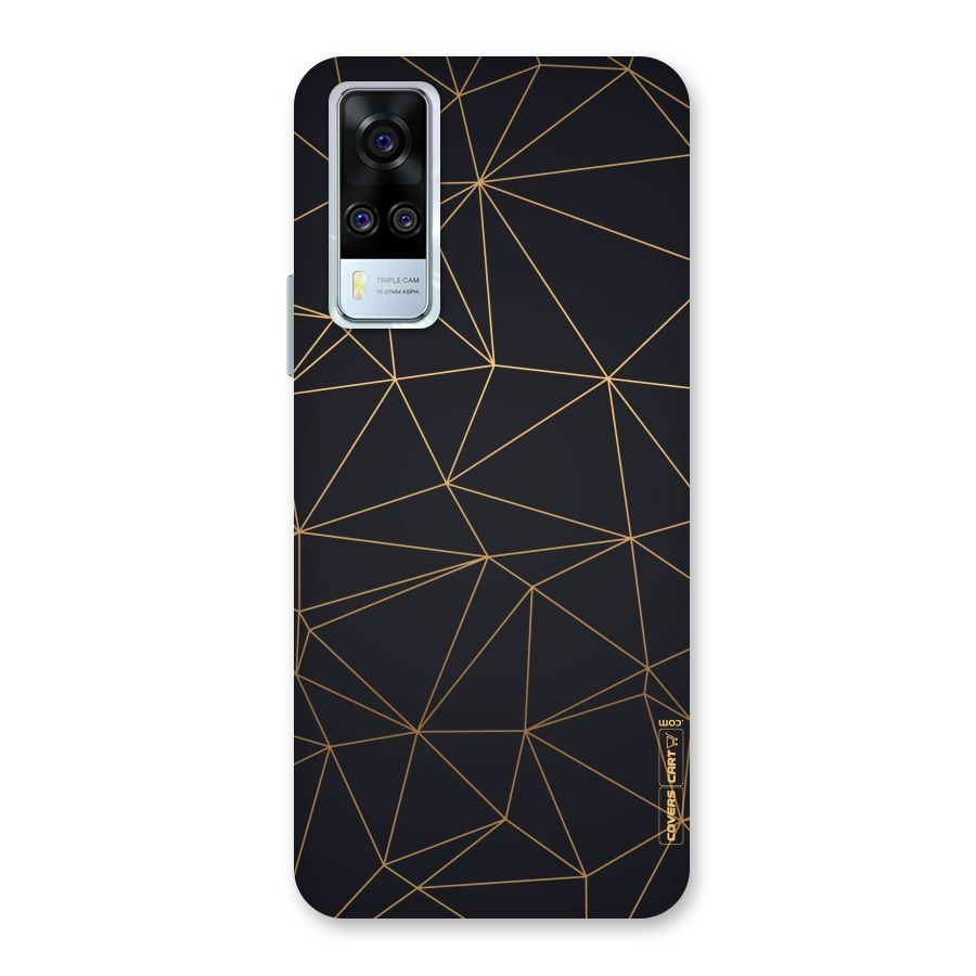 Black Golden Lines Back Case for Vivo Y31