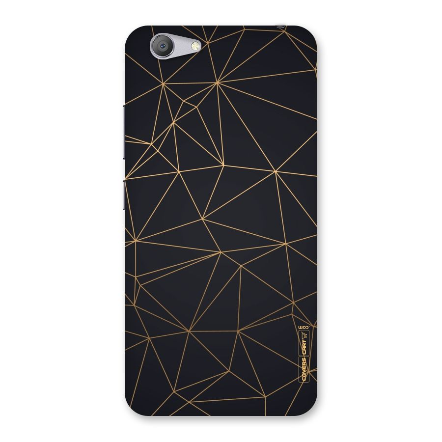 Black Golden Lines Back Case for Vivo Y53