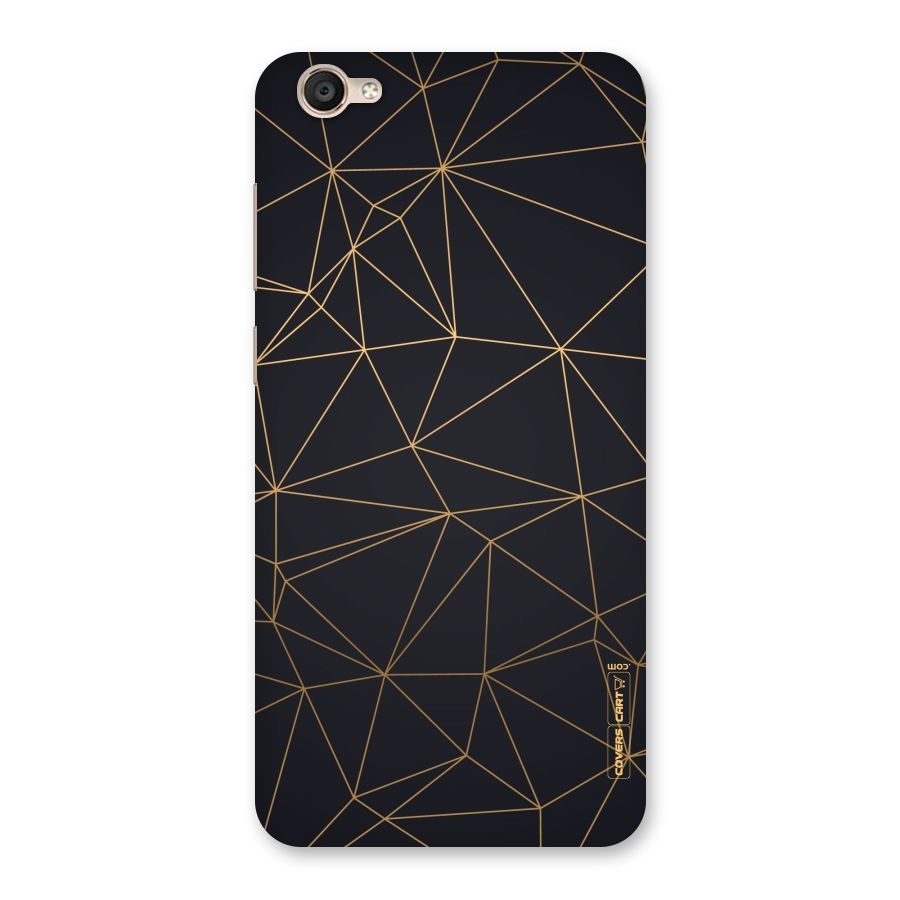 Black Golden Lines Back Case for Vivo Y55L