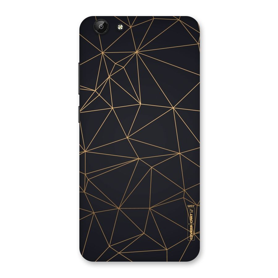 Black Golden Lines Back Case for Vivo Y69