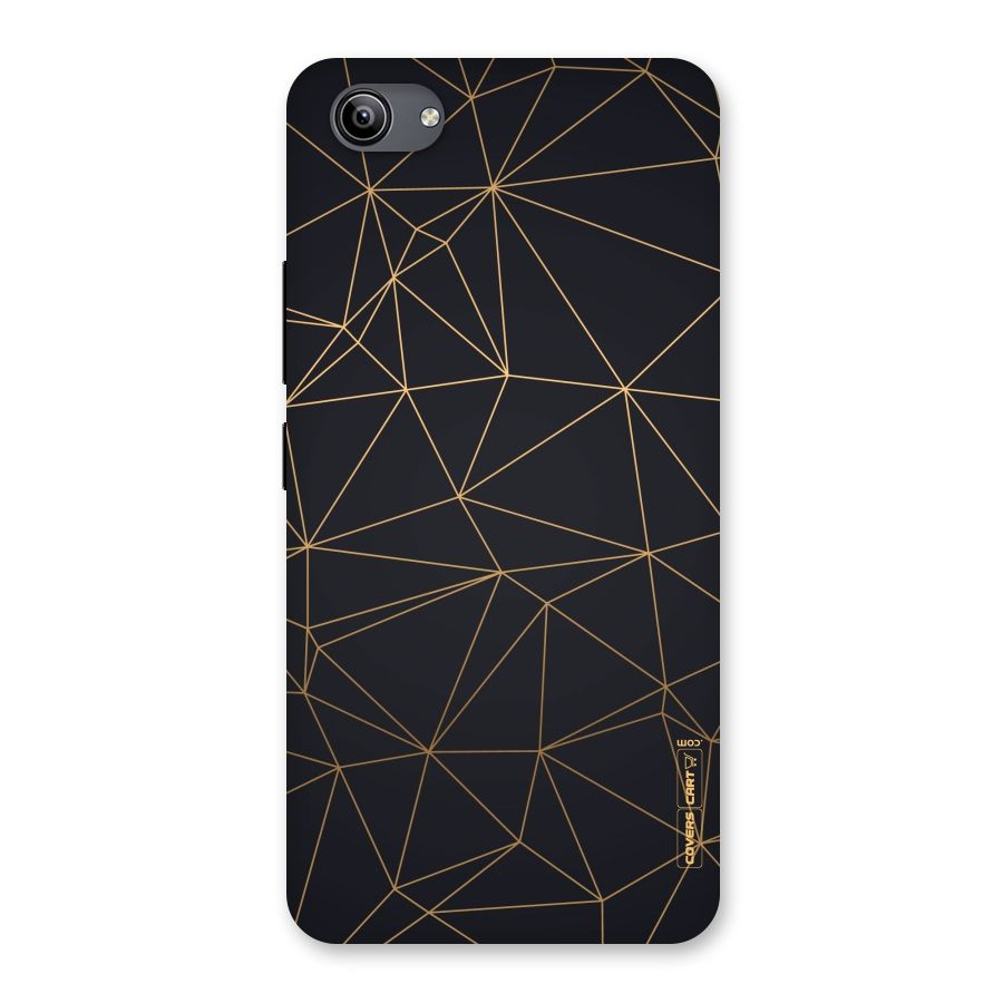 Black Golden Lines Back Case for Vivo Y81i