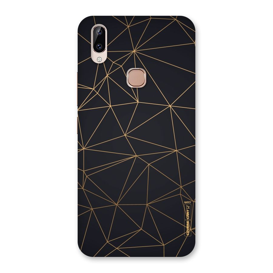 Black Golden Lines Back Case for Vivo Y83 Pro