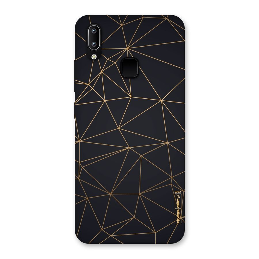 Black Golden Lines Back Case for Vivo Y93