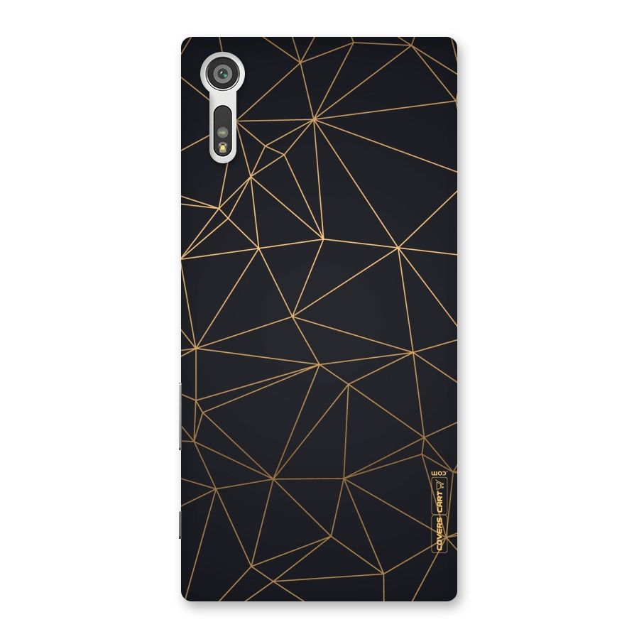 Black Golden Lines Back Case for Xperia XZ