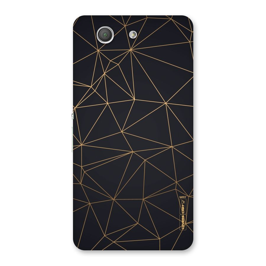 Black Golden Lines Back Case for Xperia Z3 Compact