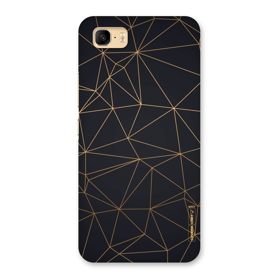Black Golden Lines Back Case for Zenfone 3s Max