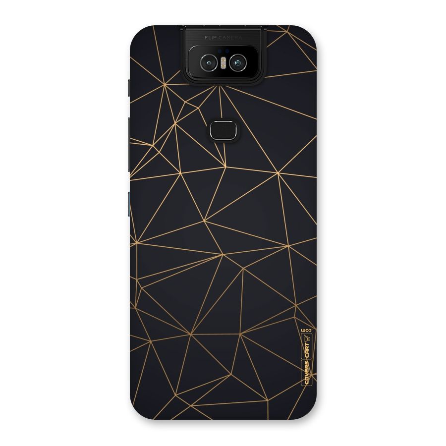 Black Golden Lines Back Case for Zenfone 6z