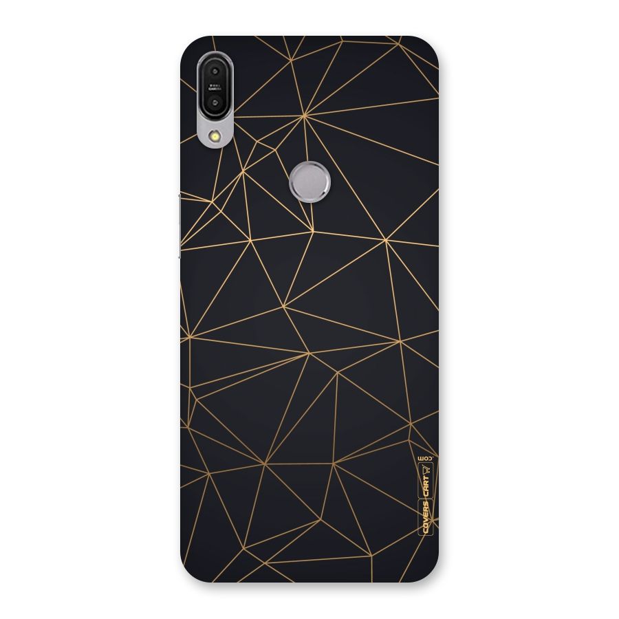Black Golden Lines Back Case for Zenfone Max Pro M1