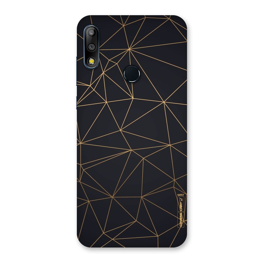 Black Golden Lines Back Case for Zenfone Max Pro M2