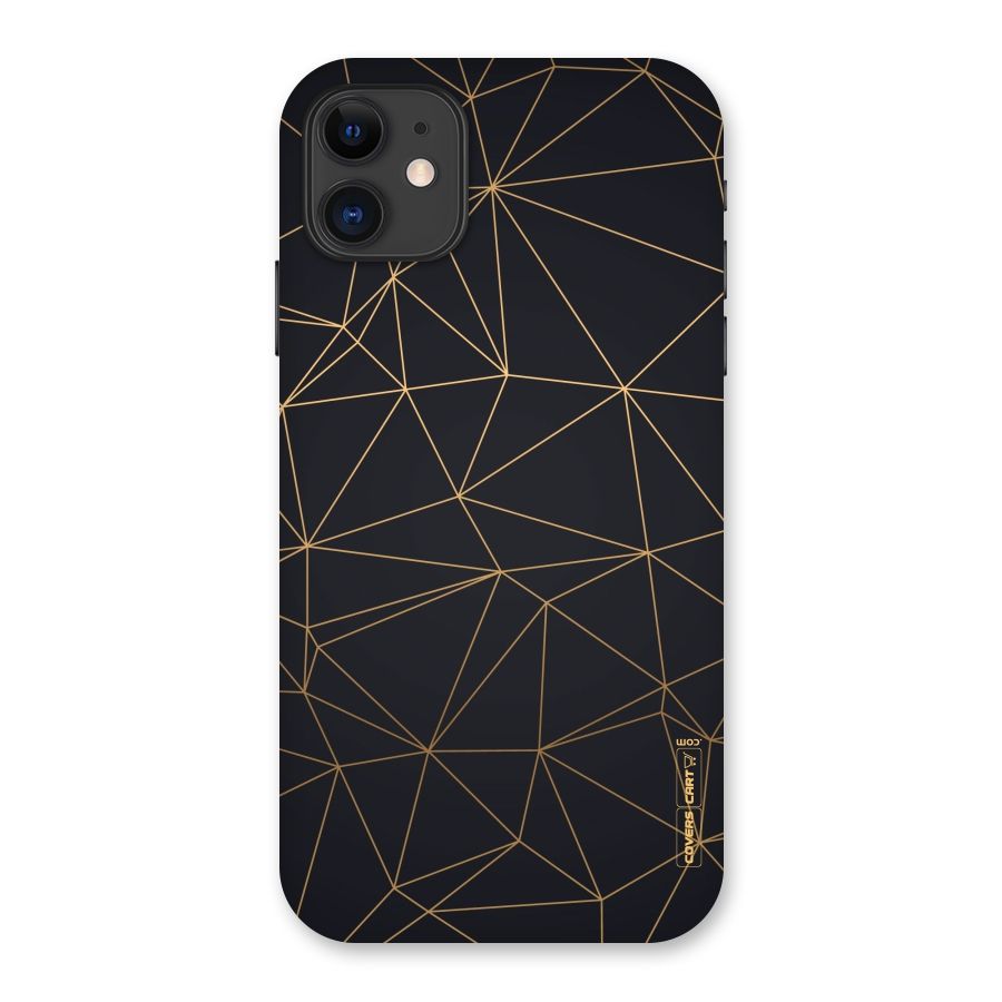 Black Golden Lines Back Case for iPhone 11