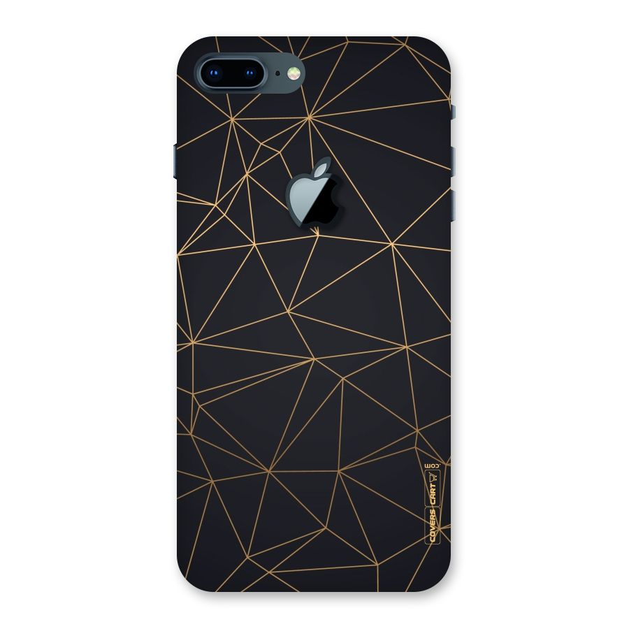 Black Golden Lines Back Case for iPhone 7 Plus Apple Cut