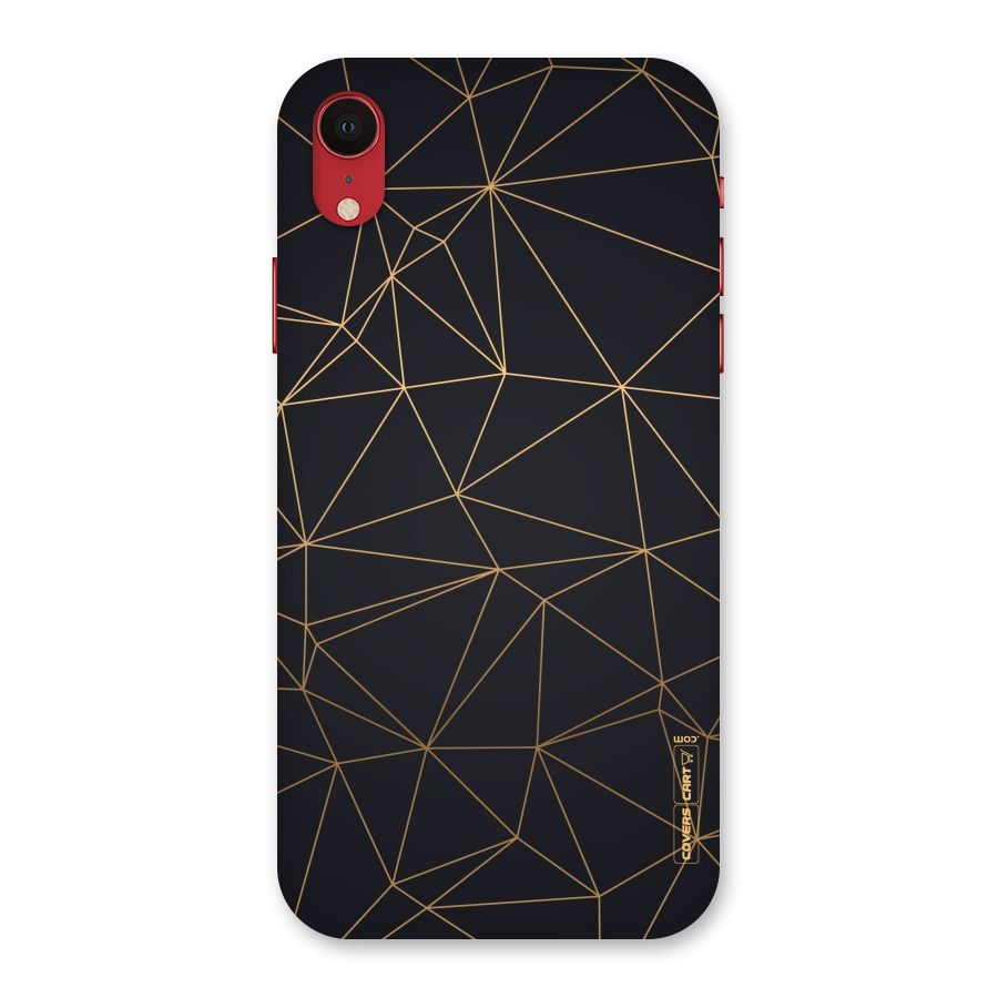 Black Golden Lines Back Case for iPhone XR