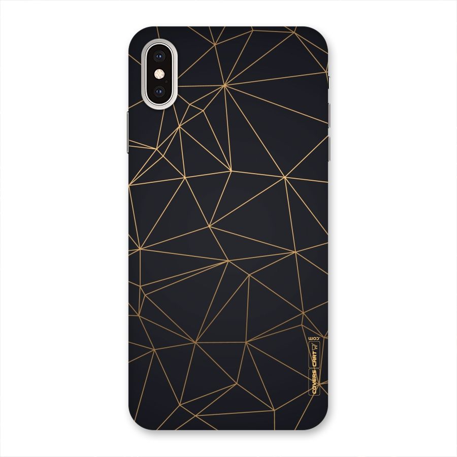 Black Golden Lines Back Case for iPhone XS Max