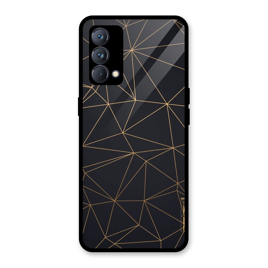 Black Golden Lines Glass Back Case for Realme GT Master Edition