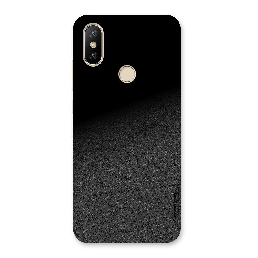 Black Grey Noise Fusion Back Case for Mi A2