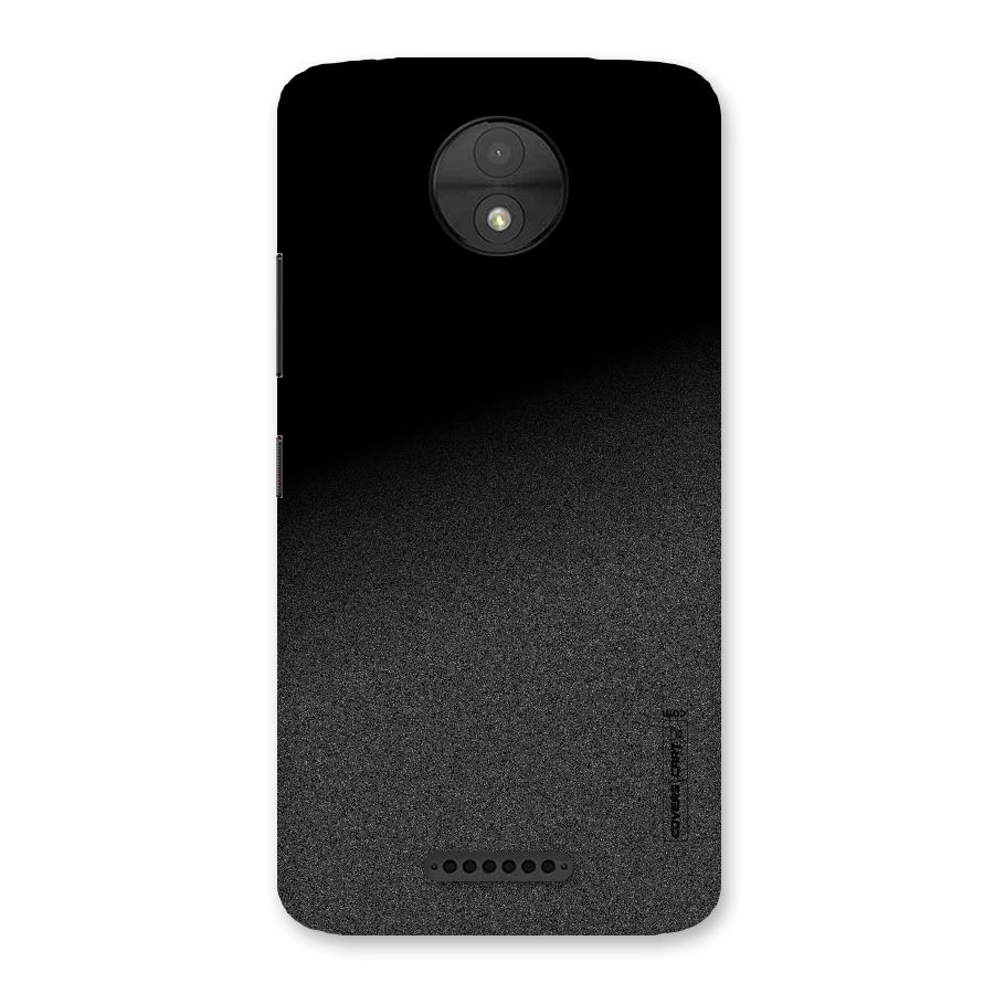 Black Grey Noise Fusion Back Case for Moto C